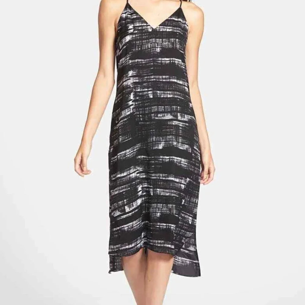 Trouve Faux Leather Strap Slipdress Midi sz XS NWT